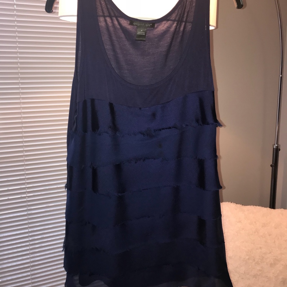 Dark blue tiered tank